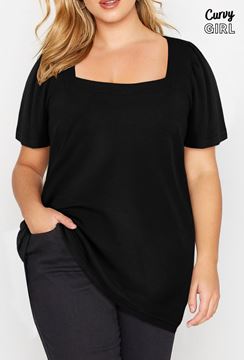 Picture of CURVY GIRL SQUARE NECK TOP